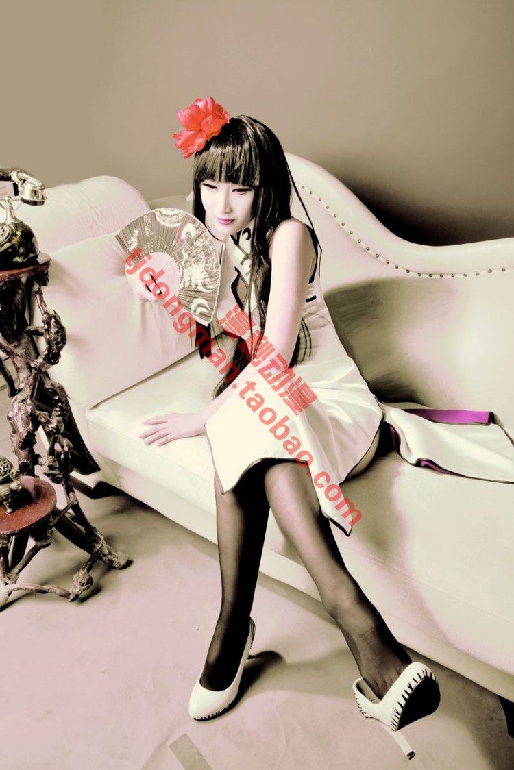 xxxholic 壹原侑子 白旗袍 cosplay定做承接各种动漫服装假发定制