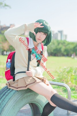 一周的朋友 山岸沙希 水手服 cosplay定做 承接动漫服装假发定制