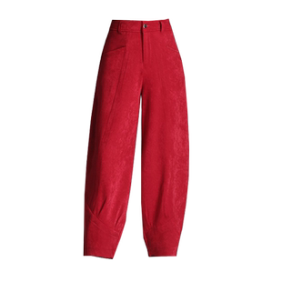 秋冬厚高腰不打皱灯笼裤南韩丝哈伦裤九分裤舞裤休闲女弯刀裤