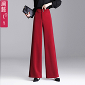 厚款 舞蹈裤 垂顺坠感南韩丝垂顺女阔腿裤 大直筒职业西裤 阔脚裤 正品