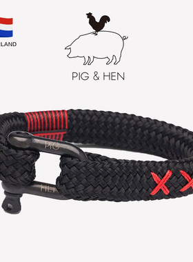 pig hen明星同款手链男手工编织手绳情侣ins小众设计小众饰品礼物