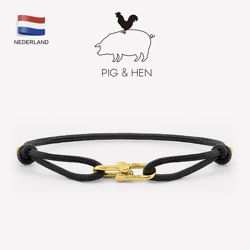 荷兰pig and hen手链手绳男手环船绳潮牌情侣手链潮流ins小众设计