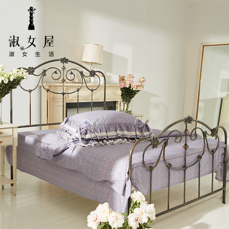 淑女屋秘密花园。英格兰乡村公主草原小屋床单四件套