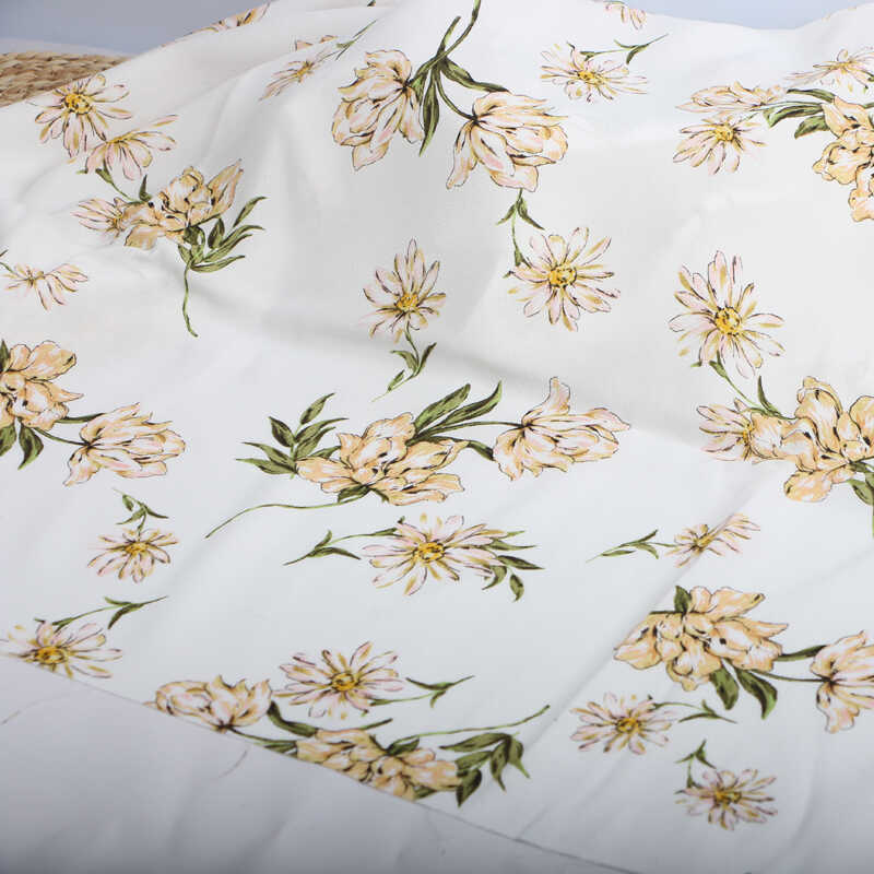纯棉碎花 加厚微透乔其纱雪纺面料衬衫连衣裙汉服春夏布料SZ31