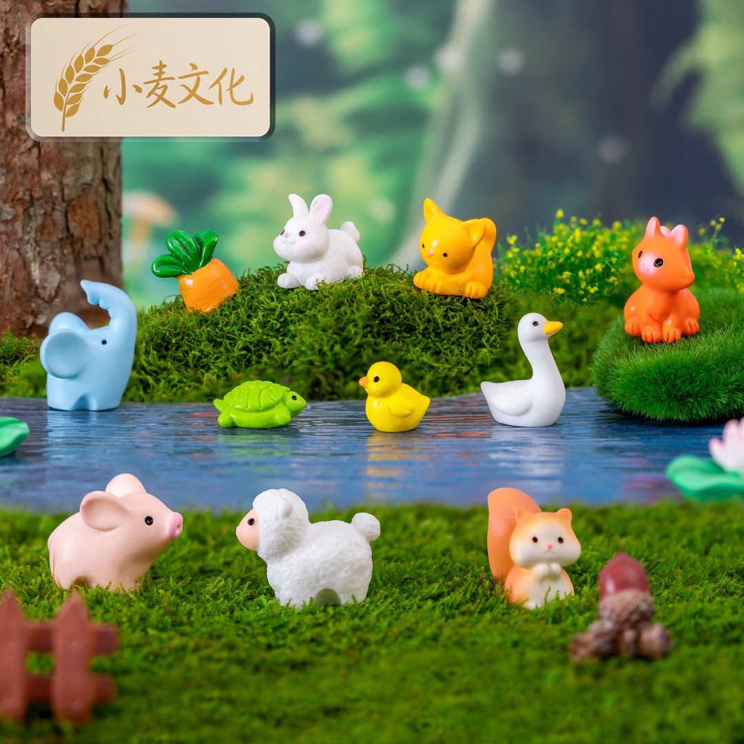 苔藓微景观创意可爱小动物公仔