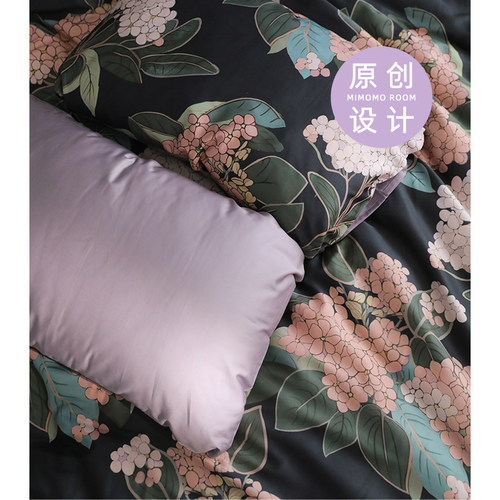 季月无序 高密贡缎长绒棉床上四件套轻奢复古纯棉床单被套床品