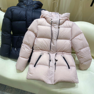 冬上新冬季 配腰绳 新款 保暖羽绒服外套 1105 收腰显瘦中长款 ALLOO