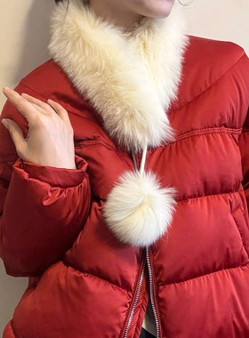 Double romance-氛围保暖羽绒服外套(配可拆真狐狸毛毛领)251900