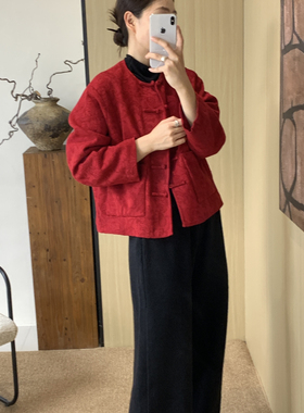 王奕可amzg-款延续鹅绒版新中式简约大气盘扣保暖羽绒服外套33553