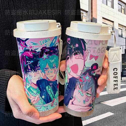 异形舞台ivti周边保温杯不锈钢学生高颜值吸管双饮大容量咖啡水杯
