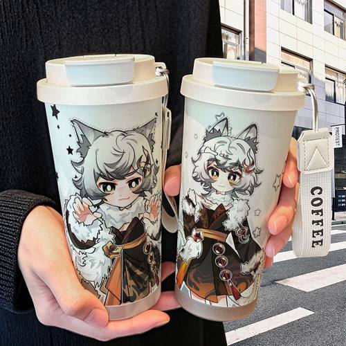 超自然行动组周边保温杯不锈钢学生高颜值吸管双饮大容量咖啡水杯