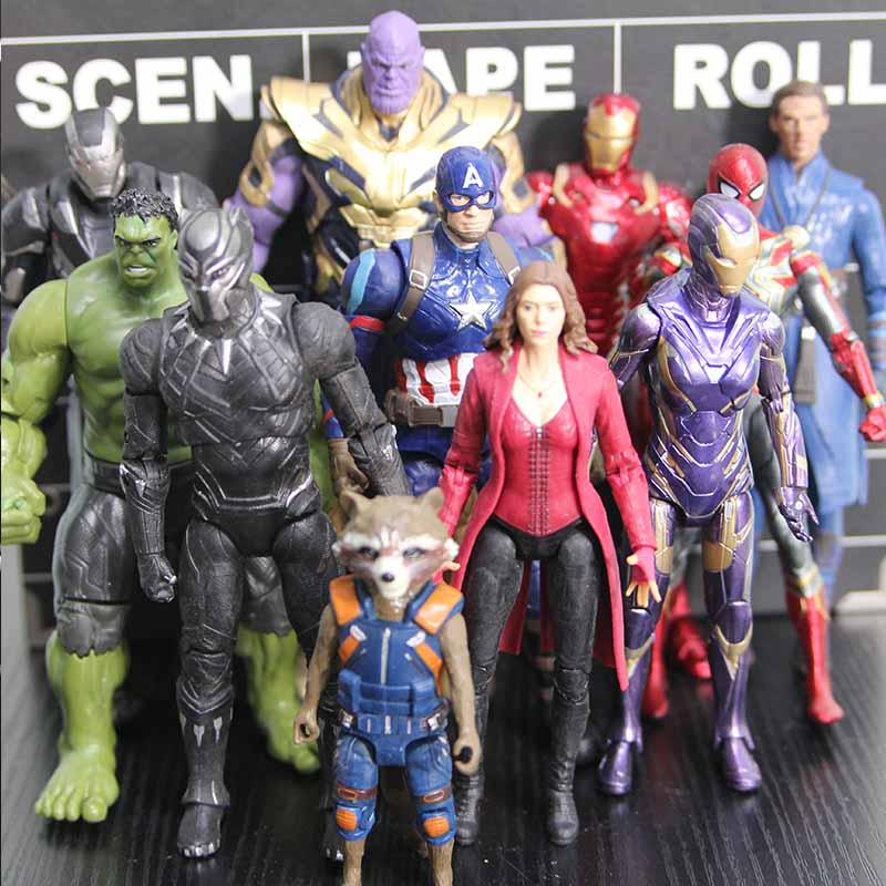 中动复仇者联盟美国队长塑料人偶