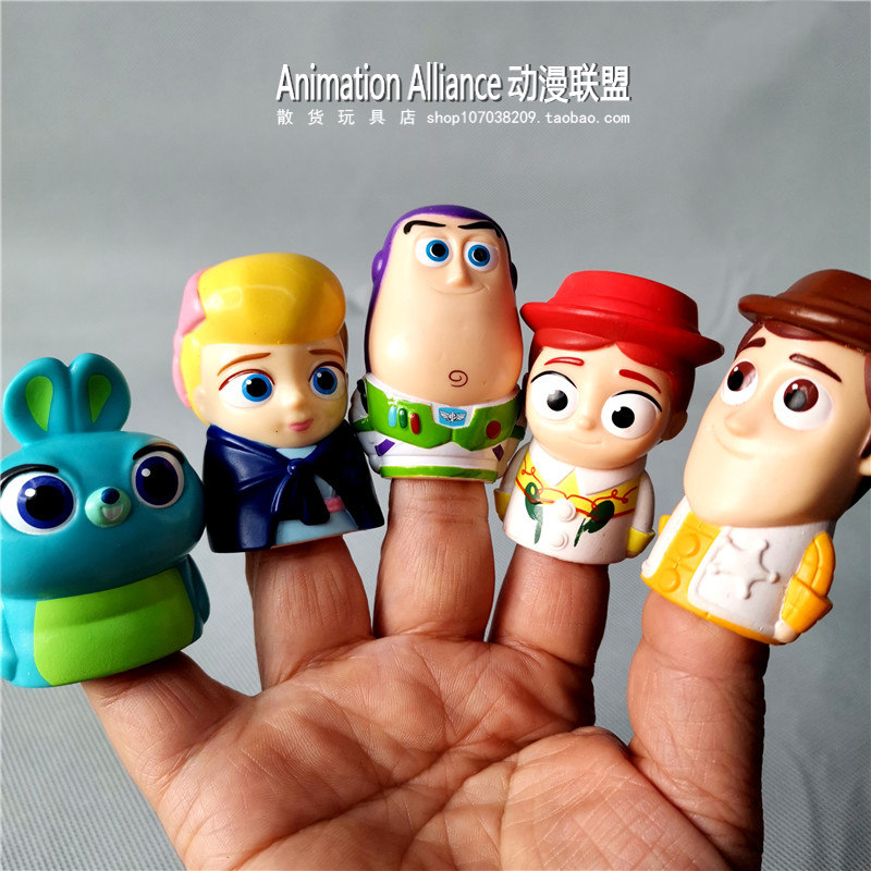 正版散货玩具总动员 巴斯光年叉叉软胶手指人偶手办 卡通玩偶摆件