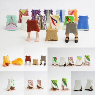 德国playmobil摩比世界玩具百乐宝 抽抽乐人偶公仔身体长裙子配件