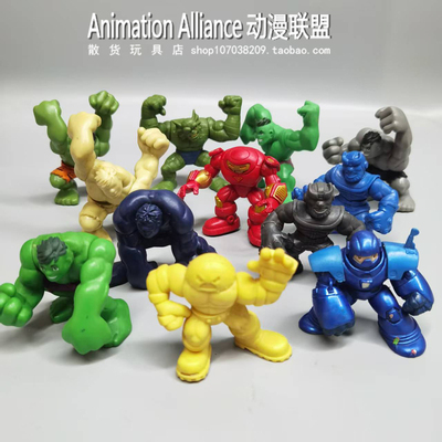 Q版绿巨人钢铁侠蜘蛛侠手办摆件