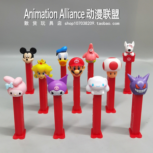 海绵宝宝 正版 唐老鸭卡通摆件 小黄人 糖果盒手办玩具 散货 抽拉式