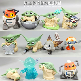 正版散货 星球大战曼达洛人尤达宝宝手办模型摆件玩具公仔