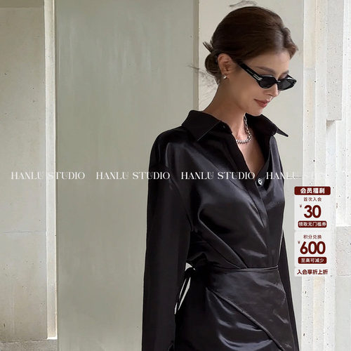 黑色慵懒法式轻奢时尚套装