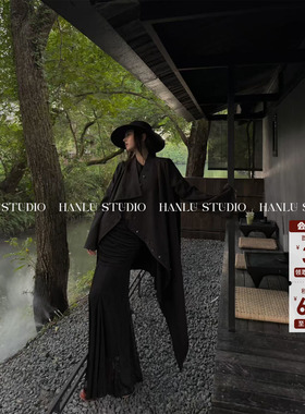 HanLu studio品牌先锋·原创小众设计师定制不规则剪裁暗黑系外套
