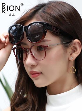 近视套镜偏光墨镜女夹片式太阳镜