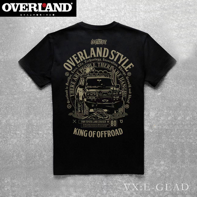 越野江湖LC80机车修身t恤