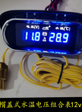 卧式新款电子数字12v24v水温表