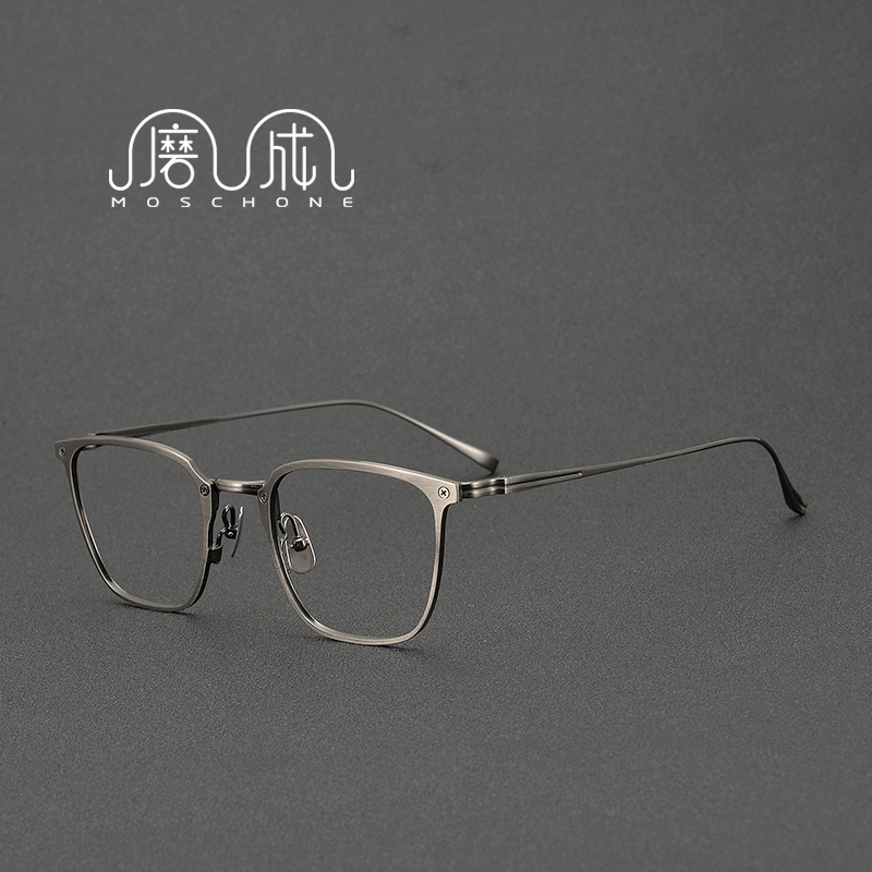 日系设计超轻纯钛复古商务男方框