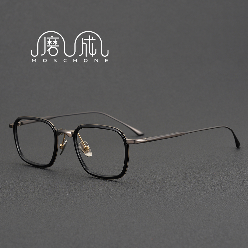 日系设计复古超轻纯钛近视眼镜