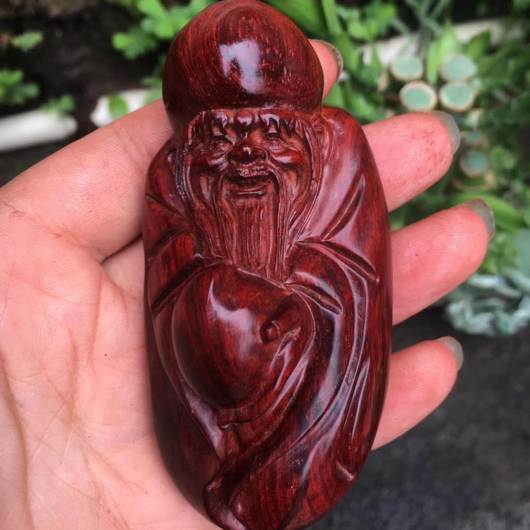 手把件寿星公礼物印度小叶紫檀