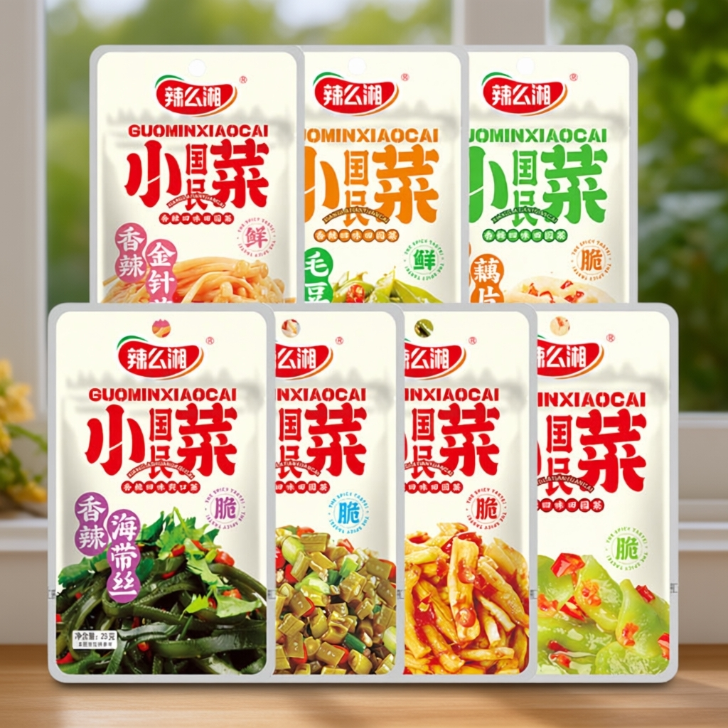 辣么湘香辣莴笋萝卜豆角毛豆藕片海带丝金针菇即食小吃酱腌蔬菜干