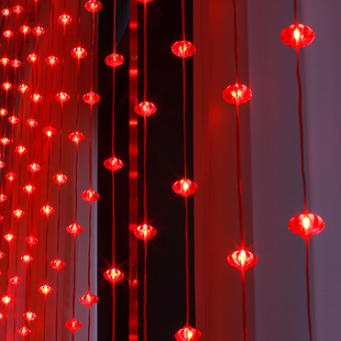 LED彩灯小灯笼灯串新年春节室内房间窗户氛围感装饰场景布置挂饰