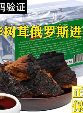 俄罗斯桦树茸原装进口正品特级桦褐孔菌黑金礼盒装