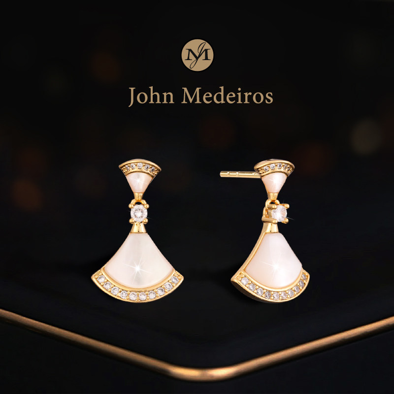 意大利john medeiros满钻贝母扇形耳钉高级感轻奢女新款领针耳环,服饰配件/皮带/帽子/围巾,领针,淘宝优惠券,粉丝福利购,淘宝优惠卷