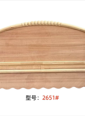 中古风1.8米实木床白胚双人床白茬家具卧室半成品单人1.5床头床尾
