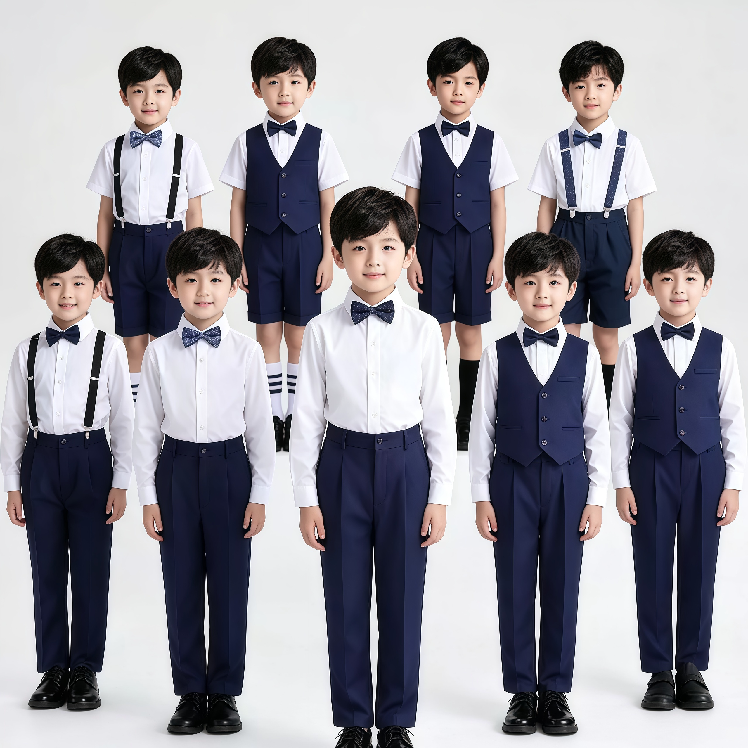 儿童合唱演出服诗歌朗诵比赛小学生幼儿园主持人西服套装男童礼服