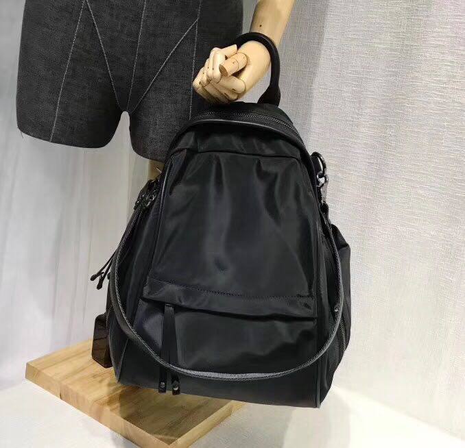 双肩包尼龙布贝壳形女22秋冬新款时尚进口牛津布百搭斜跨三用背包