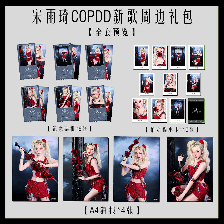 宋雨琦周边海报签名小卡拍立得票根纪念淘麦高颜值收藏应援大礼包图片