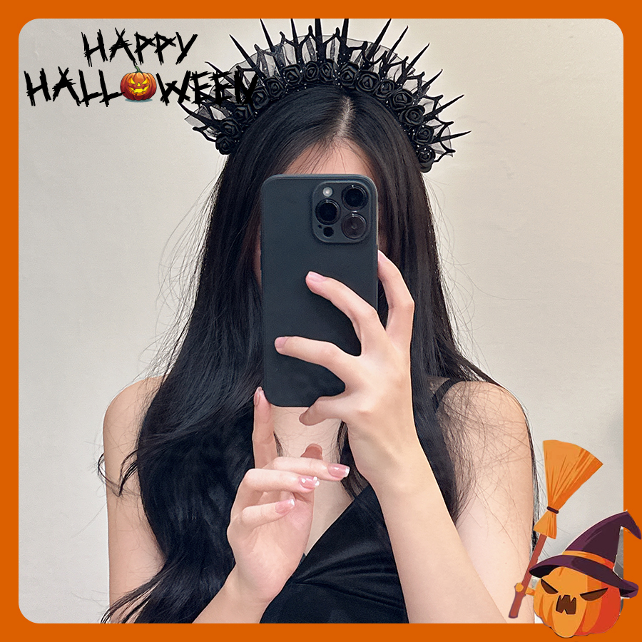 蝙蝠小恶魔发箍发饰创意搞怪万圣节道具小众头箍恐怖氛围感女头饰