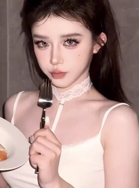 复古chocker性感纯欲蕾丝T字项圈