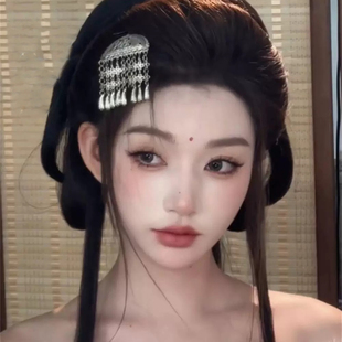 新中式古风汉服头饰仿苗银流苏发钗仙女步摇超仙古装战国袍簪子