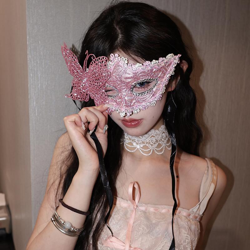 舞会化妆威尼斯公主半脸蝴蝶面具