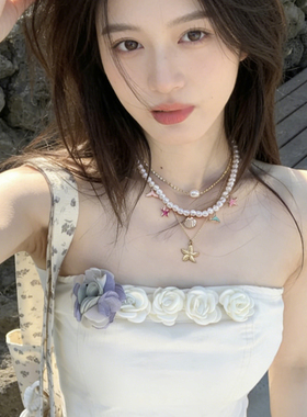 海边度假风多巴胺彩色项链