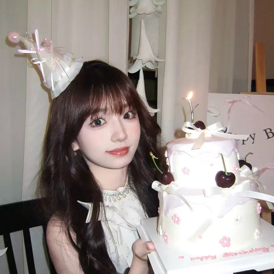 氛围感可爱蝴蝶结毛球生日帽发夹女节日派对拍照花边顶夹发卡头饰