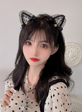可爱蕾丝花边猫咪兔子猫耳朵发箍
