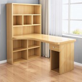 电脑台式 桌转角书桌书架组合一体桌简约家用卧室学生学习桌写字桌