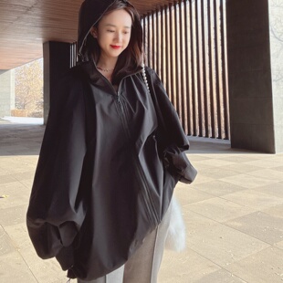 春款外套2026新款女装连帽宽松慵懒风松弛感独特漂亮遮肚子上衣潮