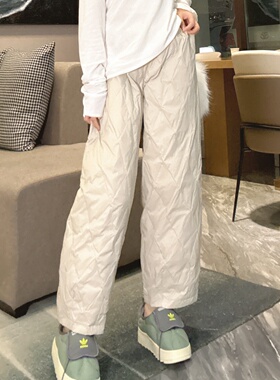 外穿羽绒裤女款2025新款防寒裤九分高级感版型超好看的裤子冬季潮