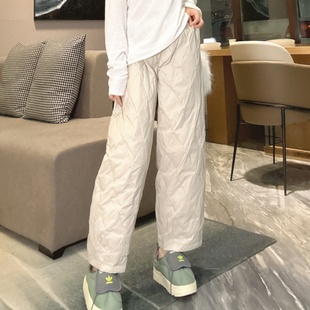 防寒裤 九分高级感版 型超好看 外穿羽绒裤 子冬季 2025新款 裤 潮 女款