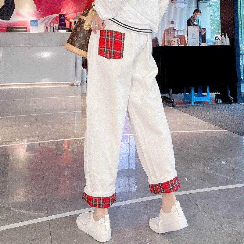 中腰九分裤常规水洗棉2022秋