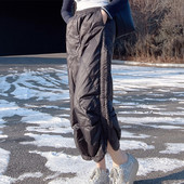 女士羽绒裤 潮 八九分裤 外穿高级感宽松时髦白鸭绒棉裤 网红洋气冬季